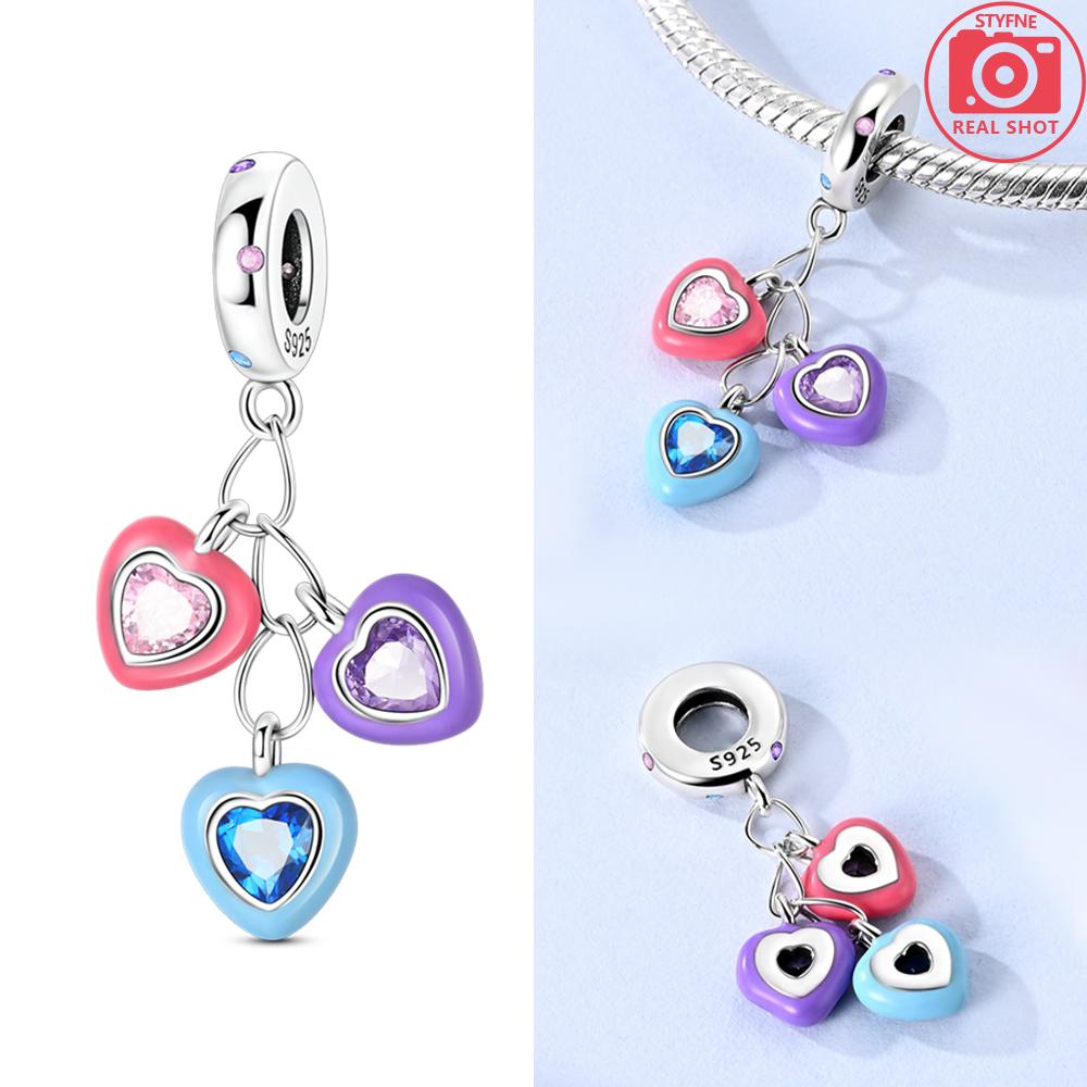 Authentic Charm Bead Charms Copper Heart Pink Zircon Bowknot Bead Charms Compatible With Bracelets Jewellery Making Diy Women Anniversary Gift Accesso
