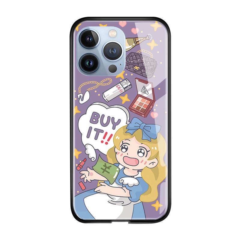 Tempered Glass Phone Case For iPhone 11 12 13 14 15 16 17 Redmi 10 12 14C Note10 Note14 Xiaomi 11Lite PocoC75 Soft Edge Shockproof Smooth Shell