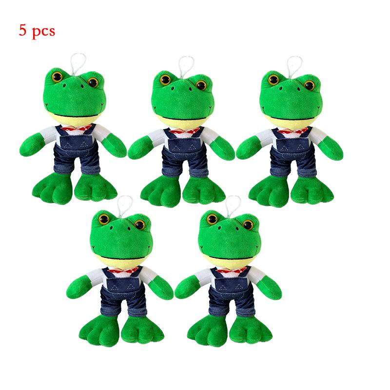 Treasuringu 2-10 Pièces Poupées Peluches Expression Magique Dessin Animé Fille Grenouille Couple Jouet Peluche Grenouille Jambes Longues Douces Cadeaux de Noël d'Anniversaire