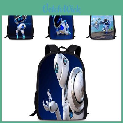 Astro Bot 15 Inch Large Capacity School Backpack Stylish Oxford Cloth Design For Kids