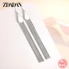 ZDADAN 925 Sterling Silver  Earrings For Women Wedding Jewelry Gifts