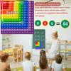 Colorful 12x12 Multiplication Push Bubble Fidget Pop Toys, Times Table Math Teaching Resources Educational Toys Gifts for Kids