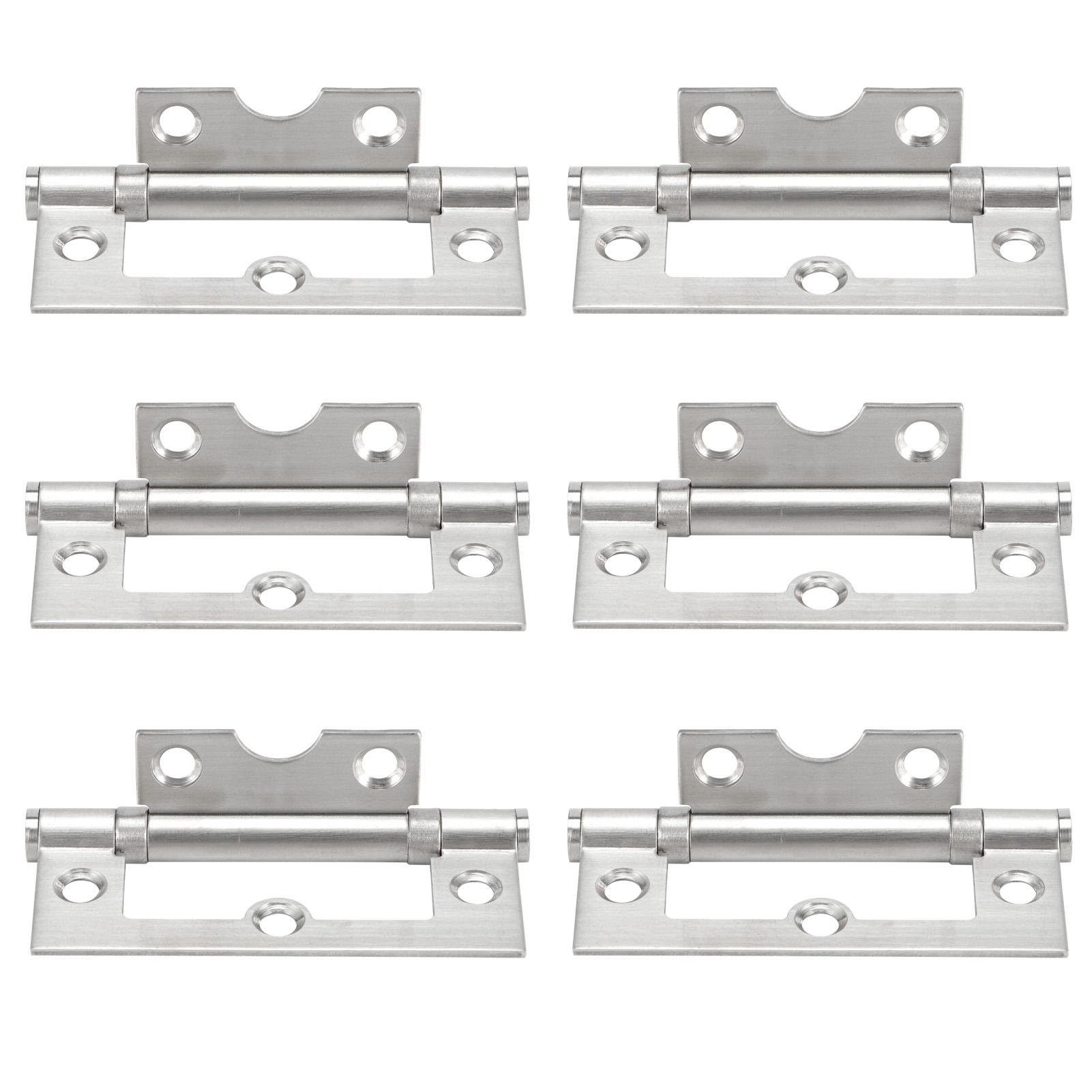 

6шт нержавеющая сталь петля бесшумная дверь окно плоская открытая петля мебельная фурнитура аксессуары