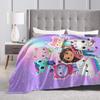 Cartoon Cute Gabbys Dollhouse Blankets Fleece Summer  Breathable Warm Throw Blanket for Bedding Outdoor Plush Thin Quilt