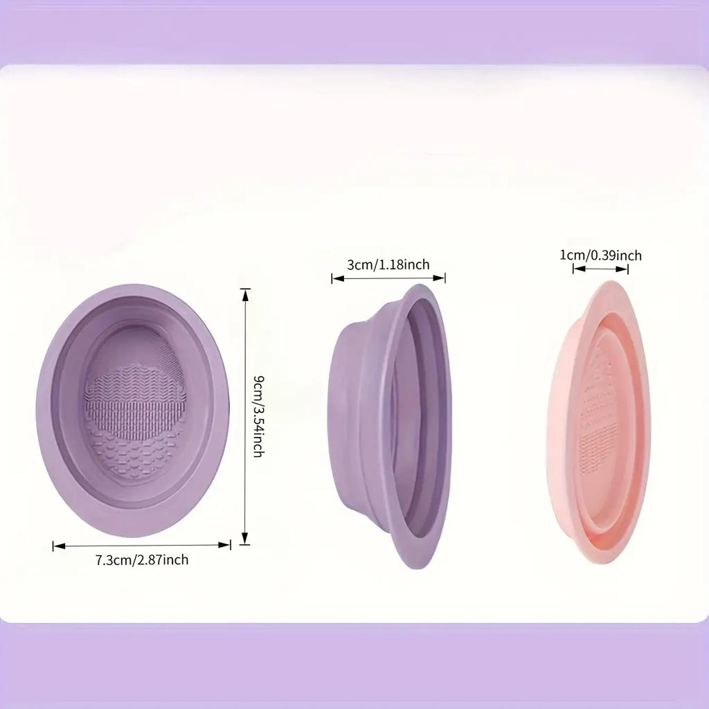 1 Silikon-Make-up-Pinselreinigungsschale - Kratzfreies, stromloses Reinigungspad für Make-up-Pinsel, Make-up-Pinselreinigungsschale