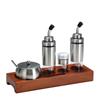 ZLIII Stainless Steel and Wood Base Seasoning Bottle Set