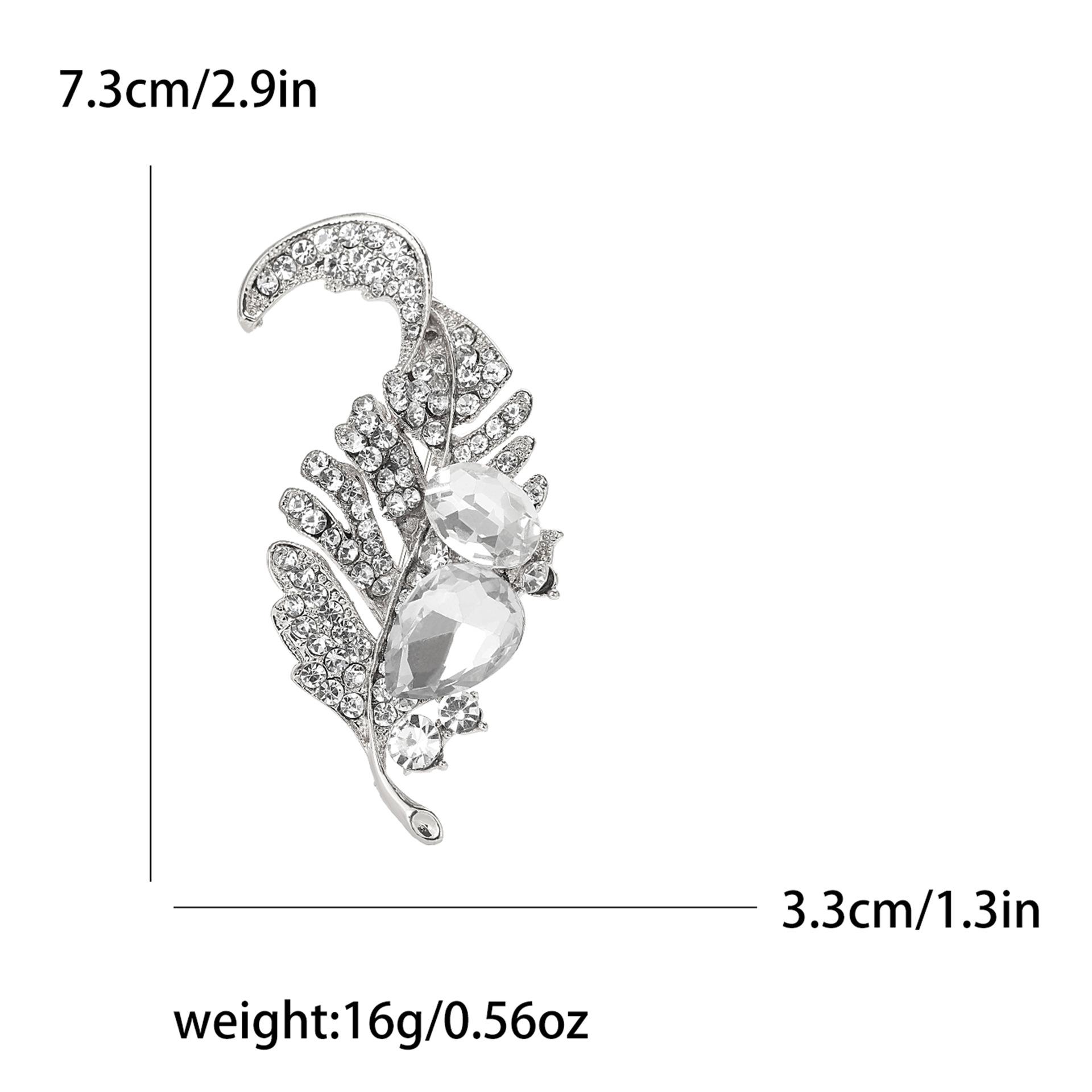 

Атмосферная ретро-брошь из сплава со стразами в виде листа, модная высококачественная женская брошь для костюма, кардигана, корсажа, ювелирного украшения