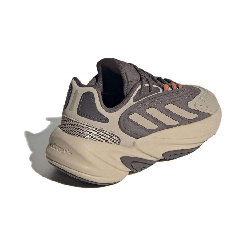 Adidas Originals Ozelia Abrasion Resistant Breathable Low Top Kids Lifestyle Shoes Brown Gray Sneakers IE2801