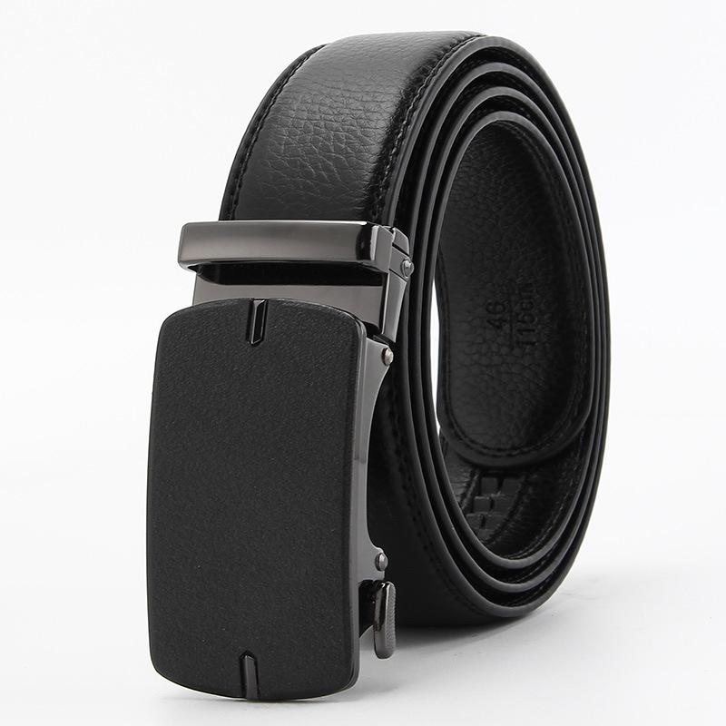 Frosted Automatic Buckle Edge Scratch-Resistant Microfiber Imitation Cowhide Belt, Business And Leisure Men'S Trendy Belt