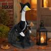 Ghost Goose Costume with Lantern 1 Set Halloween Porch Outfit, Light-up Lantern, Yard Decoration Pumpkin Apparel for 23 Inch Statue Festive Decor Easy