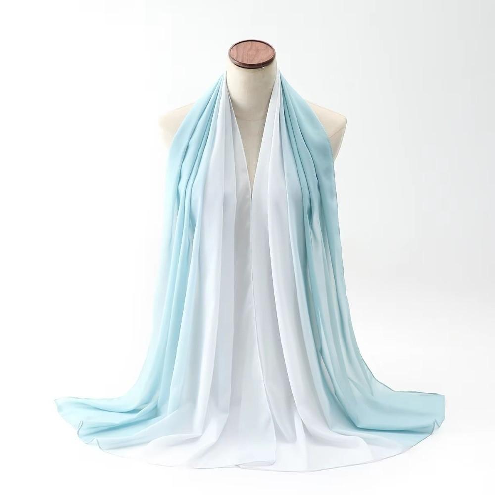 Chiffon Ethnic Style Scarf Long Islamic Turban Elegant Wraps Shawl  Daily