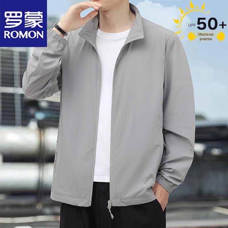 ROMON Men s Summer Stand Collar Ice Silk Sun Protection Jacket L