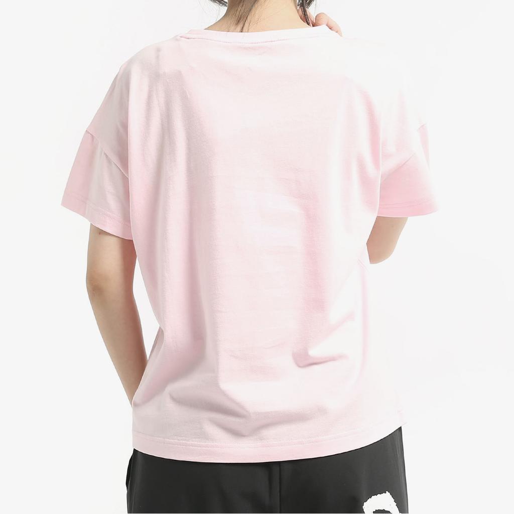 Adidas Neo X Pokémon Collaboration Printed Logo Round Neck Short Sleeve Drop Shoulder T-Shirt Women T-Shirts Clear-Pink GC7070