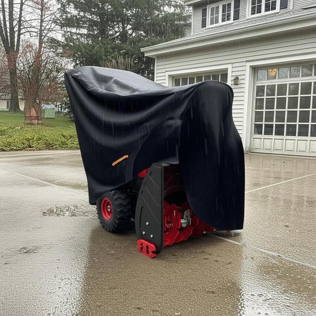 Snow Blower Cover Heavy Duty Waterproof UV Protection Dustproof Snow Blower Storage Replacement Accessories For Winter Driveway