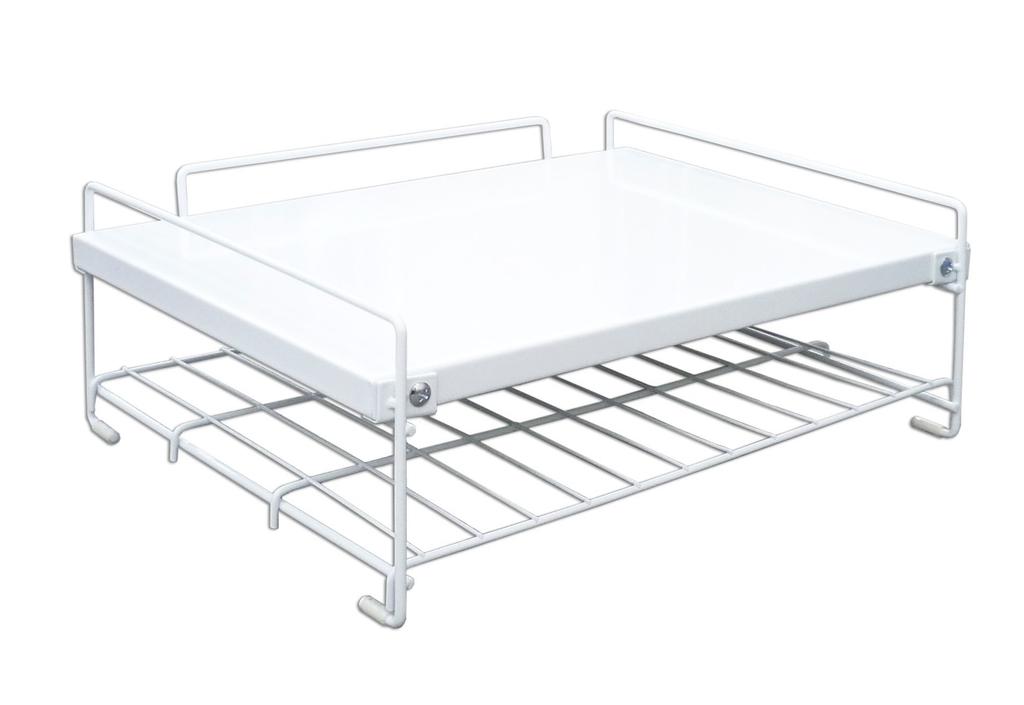 HEIAN SHINDO RD-1 Heat-Resistant Storage Shelf Over the Range, 2 Tiers, White, Weight Capacity: 7kg on Top Tier, 3kg on Bottom Tier