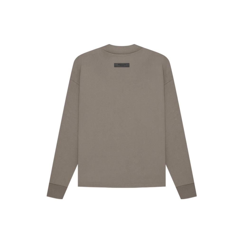 Fear of God Essentials Long Sleeve Tee with Velvet Chest Logo Unisex Tops Desert-Taupe FOG-SS22-462