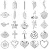 New Arrival Heart Cross Pendants DIY Earrings Jewelry Making Supplies Stainless Steel Charms In Bulk Accessories For Bracelets