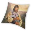 Jojos Bizarre Adventure Polnareff Jesus Square Pillow Case Home Decorative Cushions Throw Pillow for Car Double-sided Printing