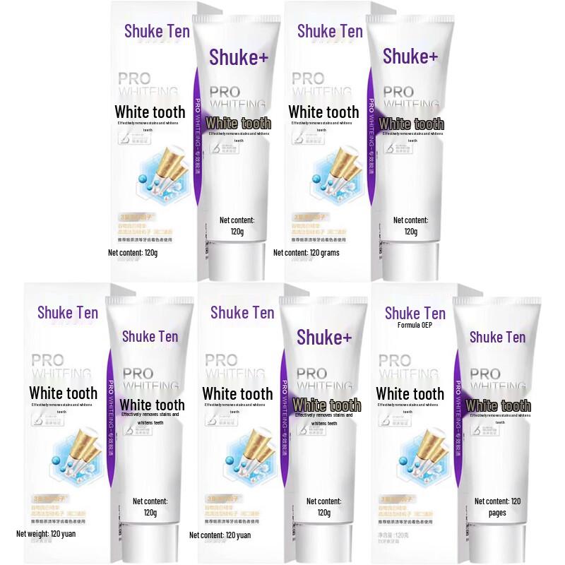 

Suke Stain Removal Whitening Toothpaste - 5 x 120g Value Pack