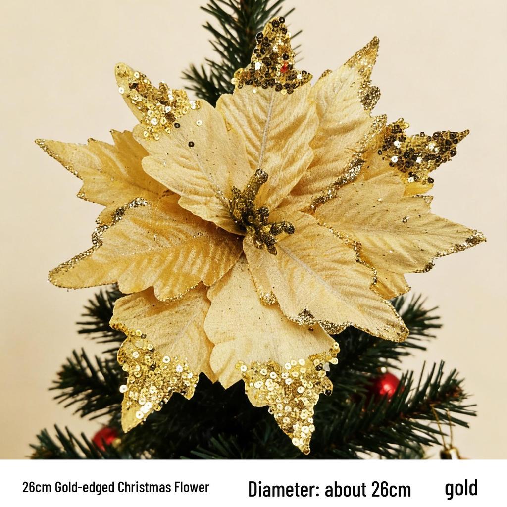 Velvet Sequin Magnolia Christmas Decorations