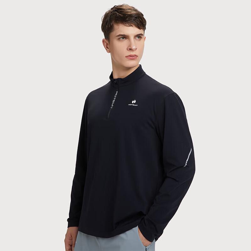 HOTSUIT Men's Thermal Stand-Up Collar Long Sleeve T-Shirt