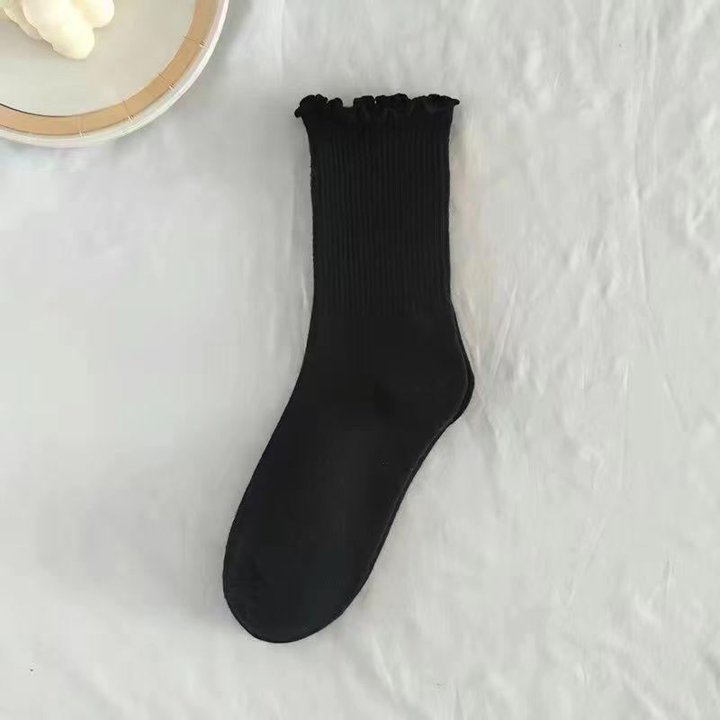 Women's Wood Ear Lace Mid-Tube Socks - Cute & Trendy Summer Mary Jane Style