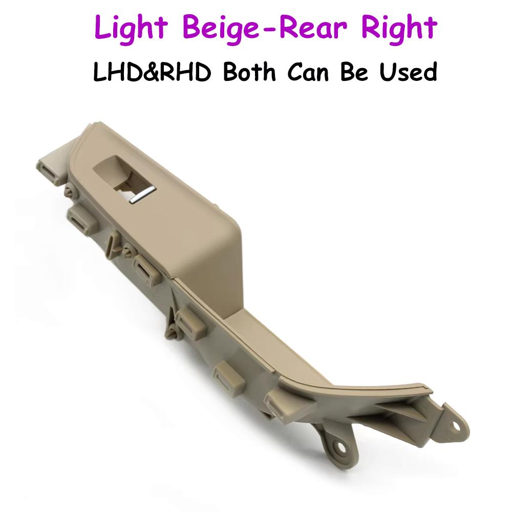 

Upgraded Car Interior Door Pull Handle Panel Window Lifter Switch Cover Trim For BMW 6 Series GT G32 2017- 51417466309 Rear Right-Beige