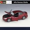 Bburago 1:24 Alfa Romeo Giulia Coupe Alloy Sports Car Model Diecast Metal Luxy Vehicle Car Model High Simulation Collection Gift