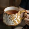 Treasure Exquisite Pattern Ceramic Cup Gift For Girls Practical High-End Coffee Cup Export