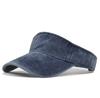 New Trendy Summer Empty Top Cap Men Women Washed Baseball Cap Solid Color Sunshade Hat Golf Sun Visor Cap