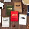 Mini Desk Calendar 2026 Standing Flip Small Desktop Calendar Jan.2026 To Dec 2026 12 Monthly Calendar with Twin-Wire Binding for Home Office School