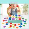 Wooden Geometric Shape Sorting Box For Kids Educational Toy With Color Matching
