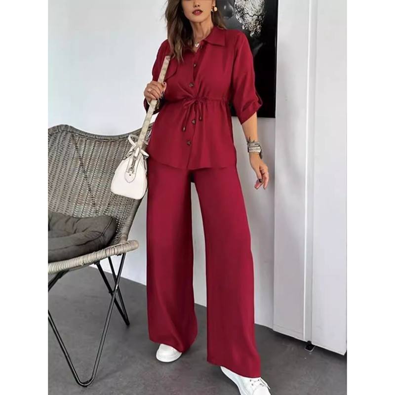 

Женские костюмы-двойки, спортивный костюм, худи оверсайз с длинным рукавом, широкие спортивные штаны на кулиске, спортивный костюм, комплект для отдыха и прогулок XXL красный