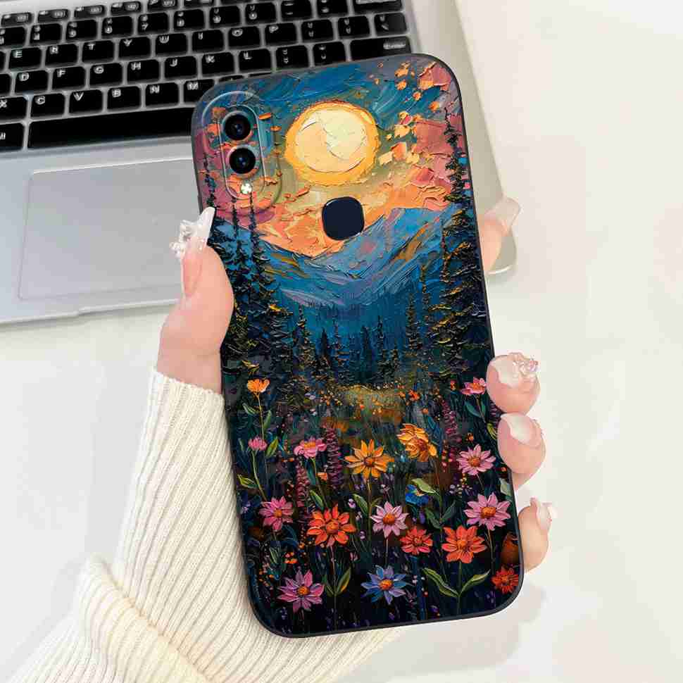 For Vivo V9 1723 Case Vivo V9 Youth 1727 1726 Fashion Flowers Soft Silicone Back Cover For Vivo Y85 Y85 6.3" Protective Cases
