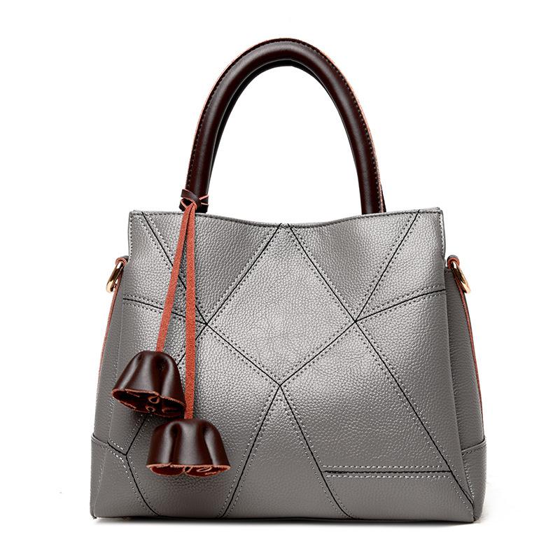 Johnature Luxury Handbag Fashion Large Capacity Women Bag Soft Leather Casual Tote Solid Color Shouler Messenger Bags