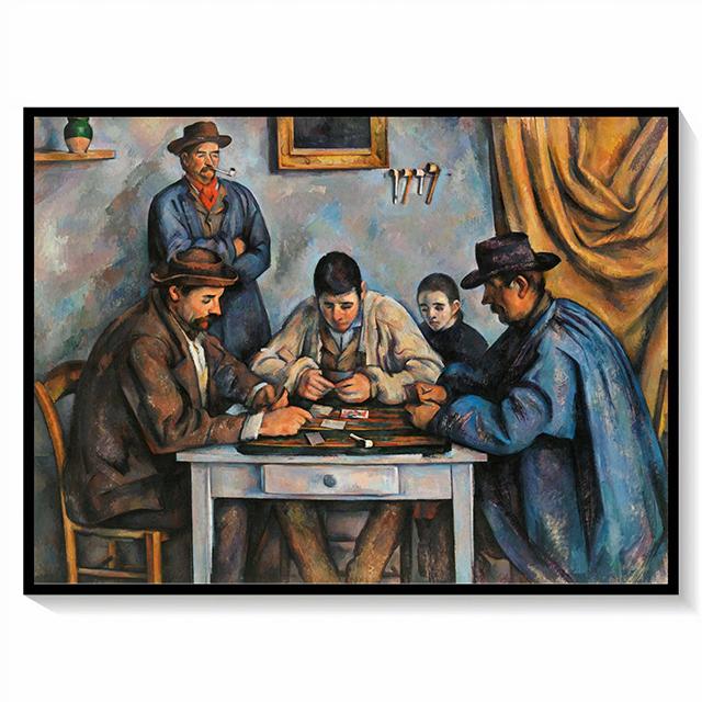 

Эстетические картины на холсте The Card Players для ванной комнаты и дома, настенное искусство, произведения искусства, декор гостиной, HD-изображения 21x30cm No Framed