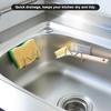 304 Stainless Steel Rustproof Brushed Finish Storage Rack 1Pcs Stainless Steel Sponge Holder Kitchen Sink Caddy Organizer