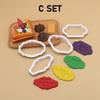 2023 New Vintage Plaque Frame Cookie Cutters Name Plate Plastic Biscuit Mould Cake Decorating Tools Letters Baking Tools 4PCS