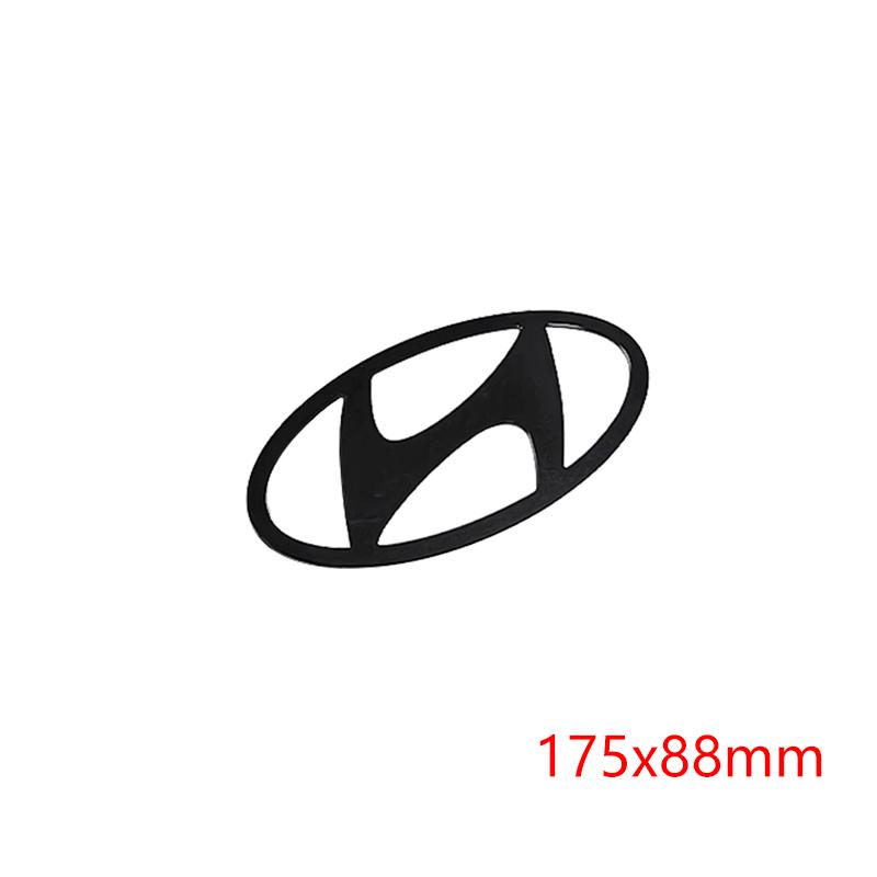 Aluminum Alloy for Hyundai Logo Elantra Sonata Car Rear Badge Front Emblem Trunk Letter Sticker Modification Accessories TT2