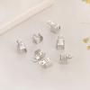 100/300pcs Small Cord End Tip Fold Over Three-wire Fastener Clasp Crimp Bead Cord Buckle Connector for Jewelry Making Supplies