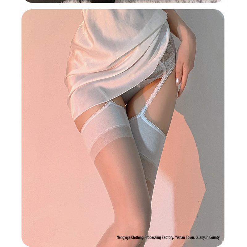 Women's Sexy Open Crotch Garter Stockings Bodysuit