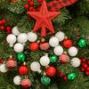 36pcs Glitter Christmas Baubles Plastic Christmas Tree Topper Xmas Tree Hanging Ball  Holiday Party