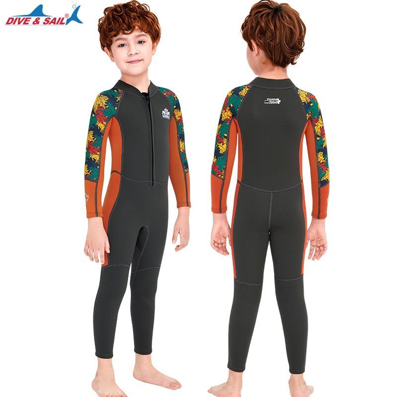 Children's Diving Suit 2.5MM Boys 'swimsuit One-piece Long-sleeved Warm Snorkel Surfing