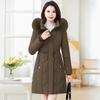 Cotton-padded Jacket Winter Women's Jacket Mid-length Slim-fit Fur Collar Down Padded Jacket To Keep Warm and Thick Padded Jacket