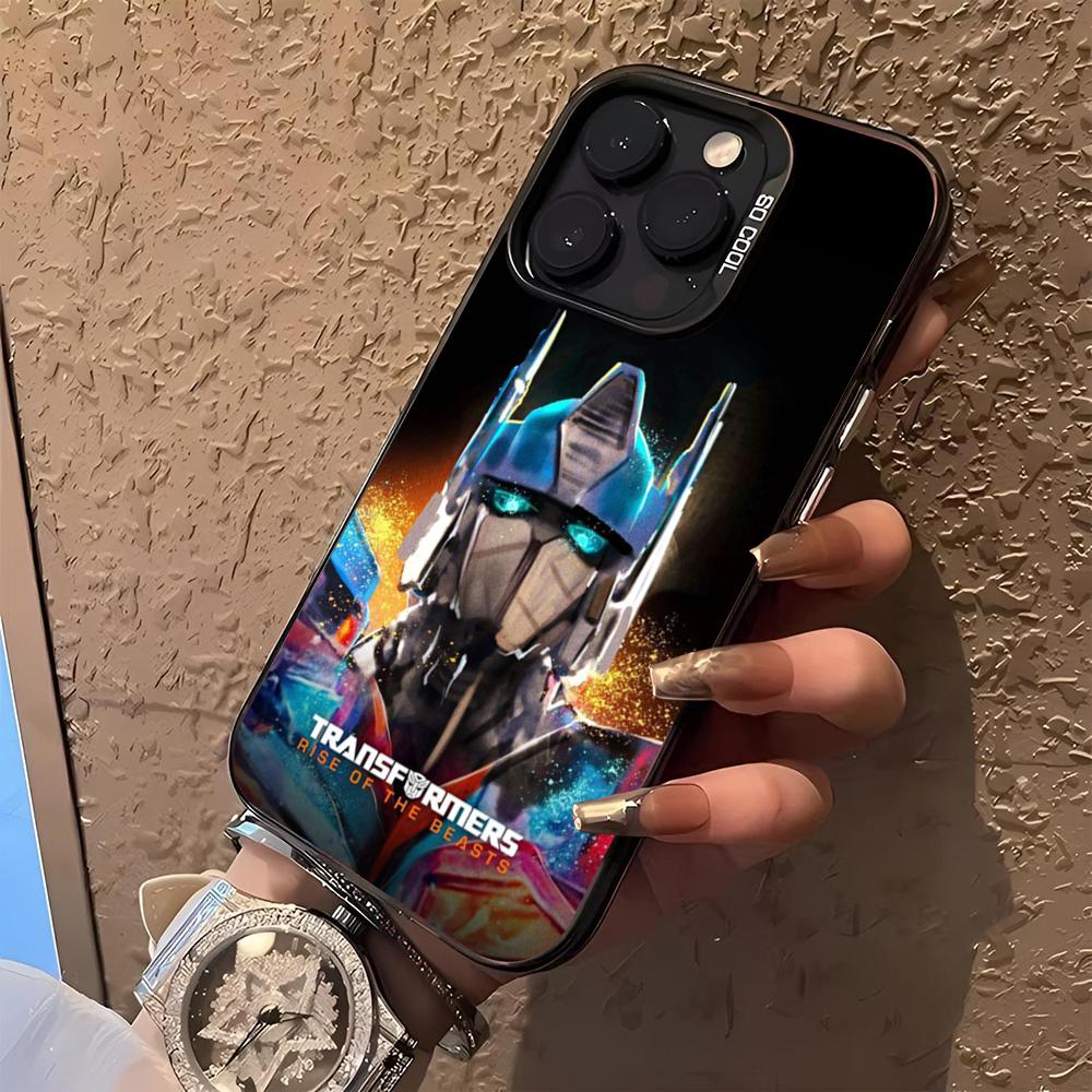 Transformers Phone Case for iphone 17 16 15 14 13 11 12 Pro Max Xr X Air Plus black silver hard shell Cover