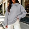 Women's Casual Long Sleeve Hoodie Sweatshirt with Neck, Pullover Top for Everyday Wear