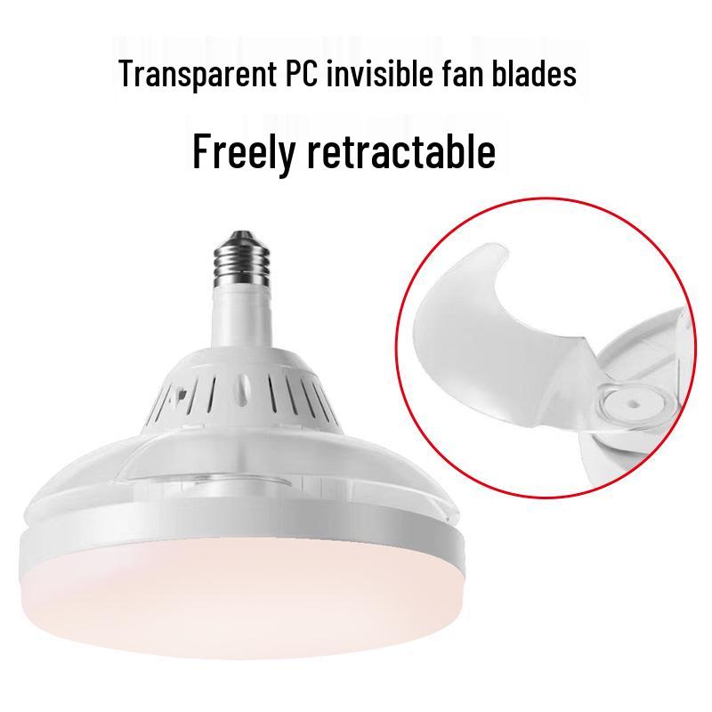 **Silent Ceiling Fan & Light: Invisible E27 Mount for Bedroom, Dining & Living Room**