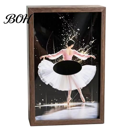 Luxe Woondecoratie Tissuebox Walnoothout Doos, met Artistiek Balerinaschort Ontwerp, Creatief Jurkontwerp Multifunctionele Papieren Handdoekhouder