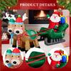 Christmas Inflatable Blow up Decoration Luminous 2.4M Funny Giant Weatherproof Santa and Sleigh for Lawn Mall Winter Plaza