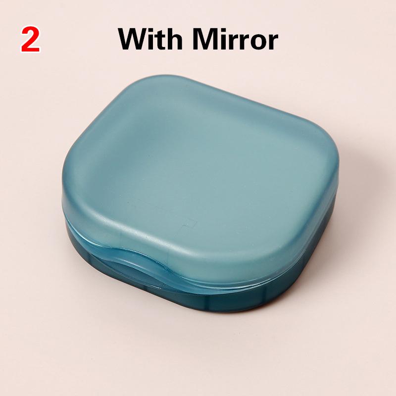 Úložná schránka na zubní protézy Přenosná schránka na umělé zuby pro starší osoby Neviditelné rovnátka Ortodontické pouzdro s krytem Prachotěsná nádoba